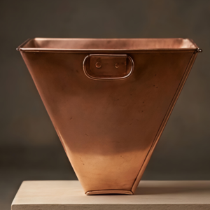 Traditional square copper havan kund for Yagna, Homa, and spiritual purification.